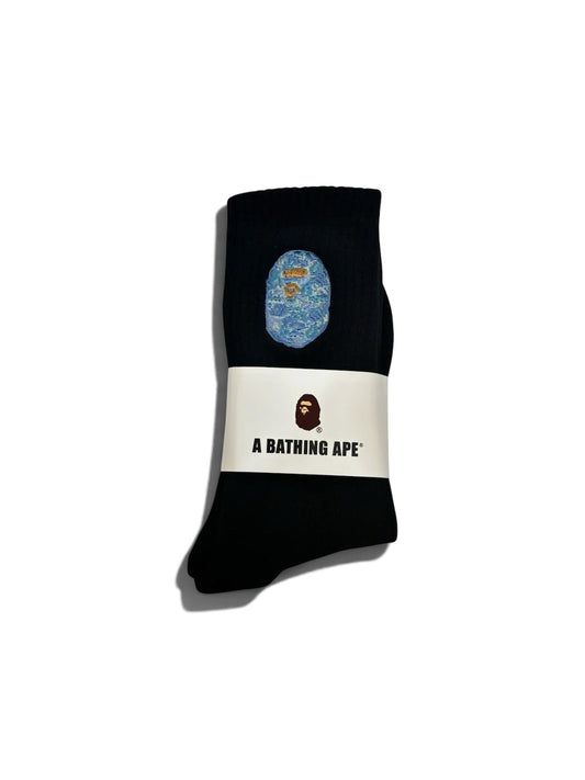 Bape Socks in Black/Blue