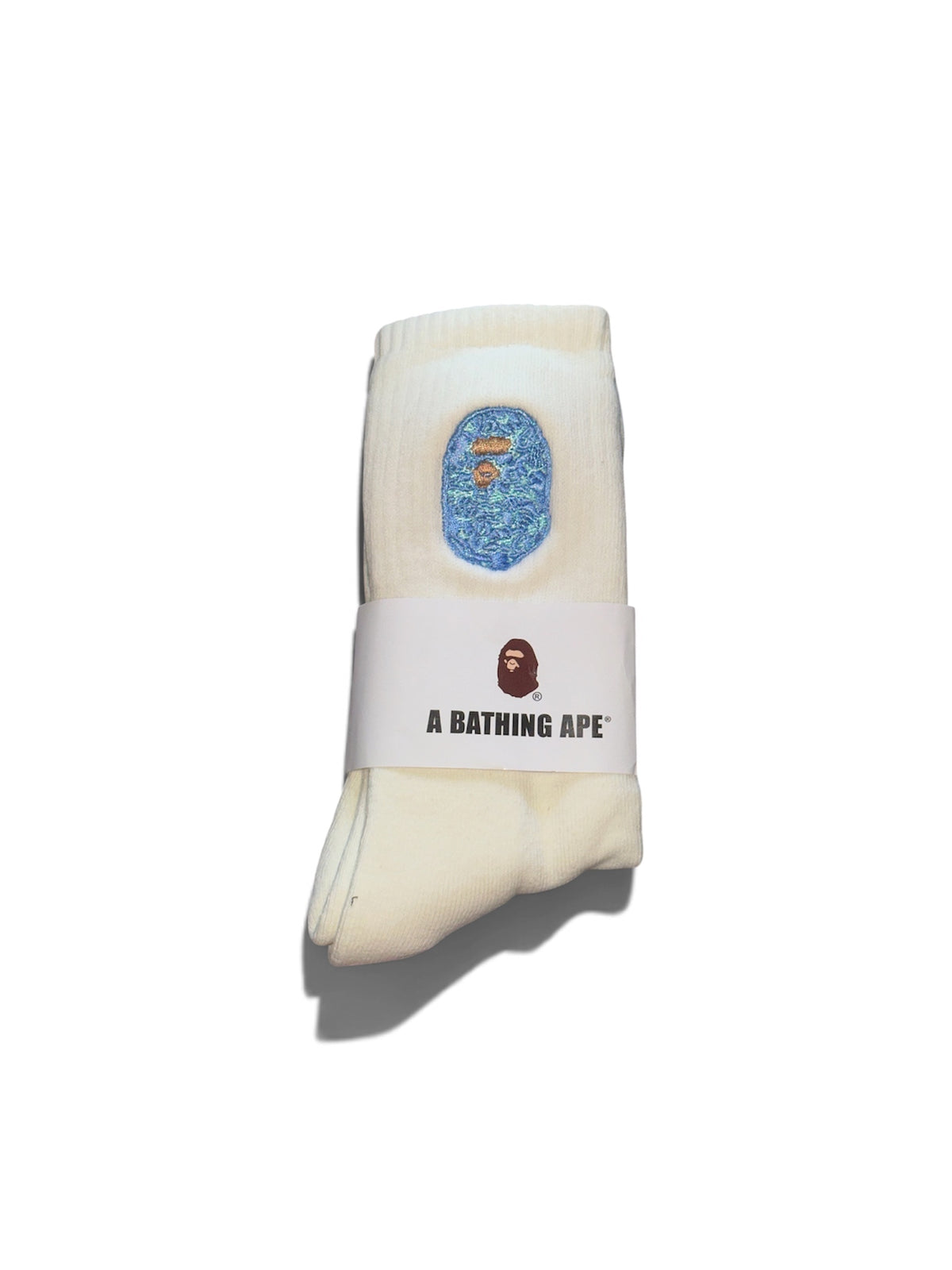 Bape Socks in White/Blue