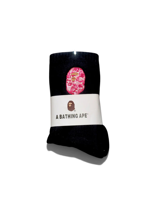 Bape Socks in Black/Pink