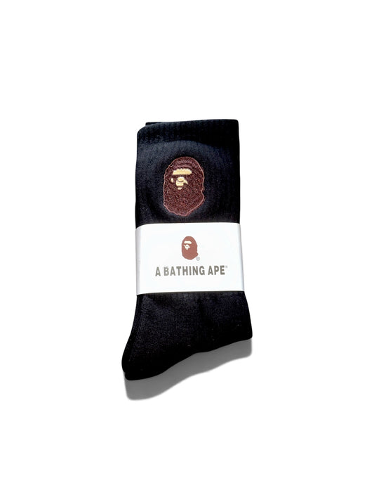 Bape Socks in Black/Brown